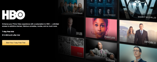 HBO Now on Amazon