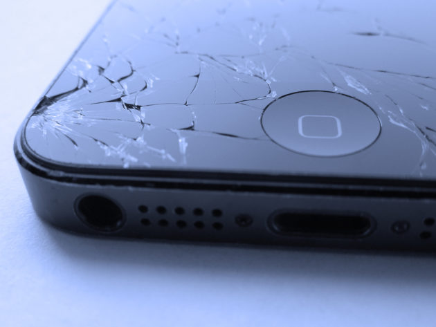 Cracked iPhone screen
