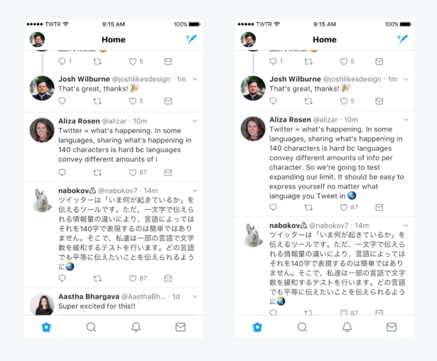 Twitter character count