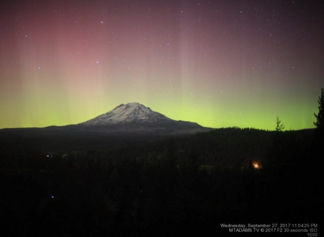 Mount Adams aurora