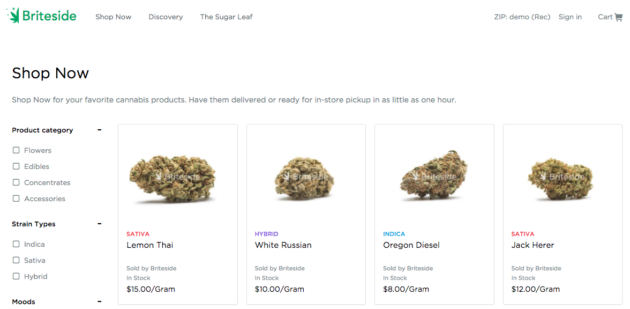 Briteside weed delivery
