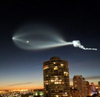 SpaceX rocket contrail