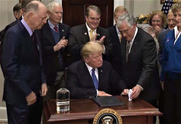 Donald Trump and Harrison Schmitt