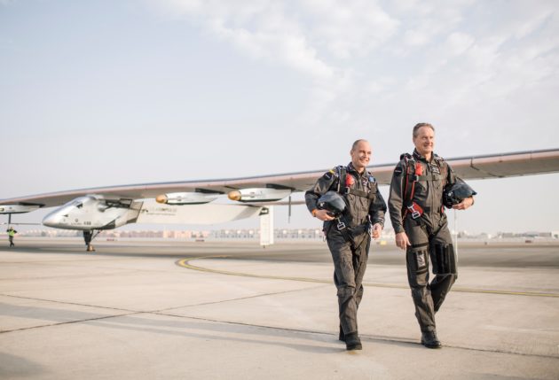 Solar Impulse 2 and pilots