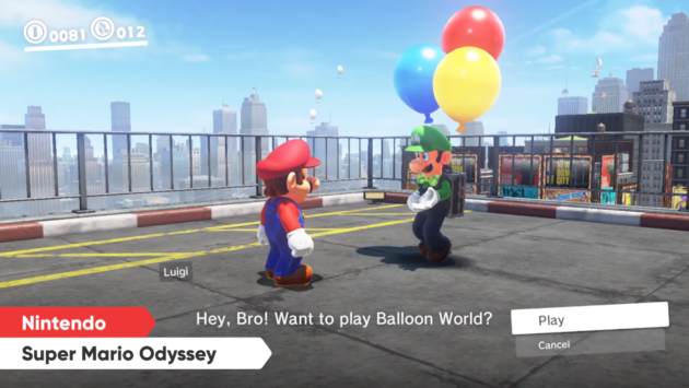 Mario Odyssey's February update will include a new mode: Luigi's Balloon World