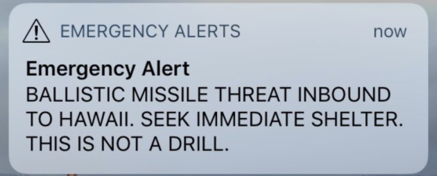 alert in hawaii