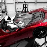Starman in sports car