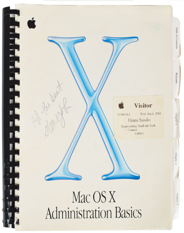 Steve Jobs signed manual