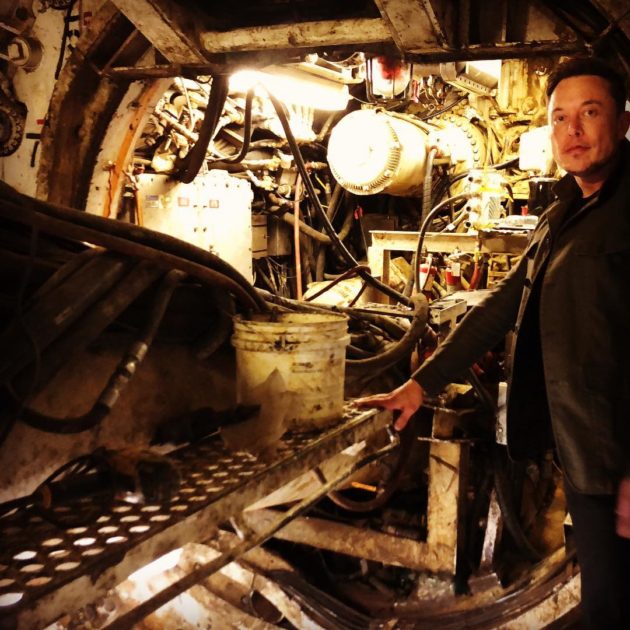 Elon Musk in his tunnel