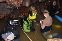 Rescuers in Thai cave complex