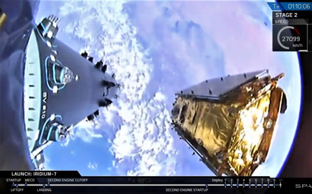 Iridium satellite deployment