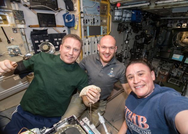 Space station trio