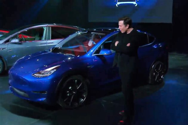 Elon Musk with Model Y