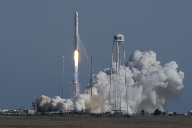 Antares launch with Cygnus cargo ship