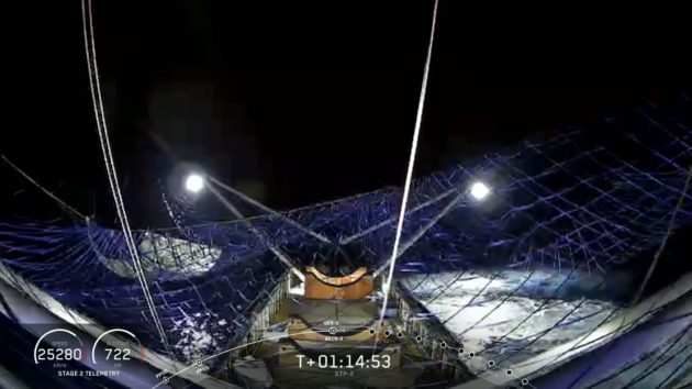 Fairing half in net