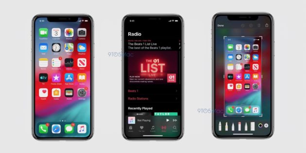 iOS 13 Leaked Dark Mode screenshots