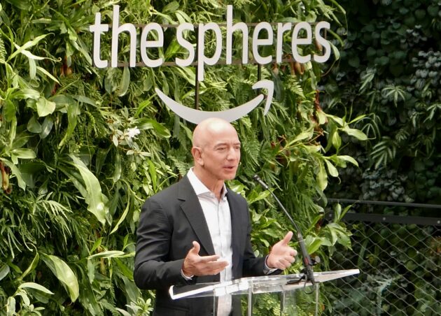Jeff Bezos at Amazon Spheres