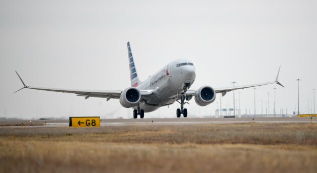 American Airlines 737 MAX flight