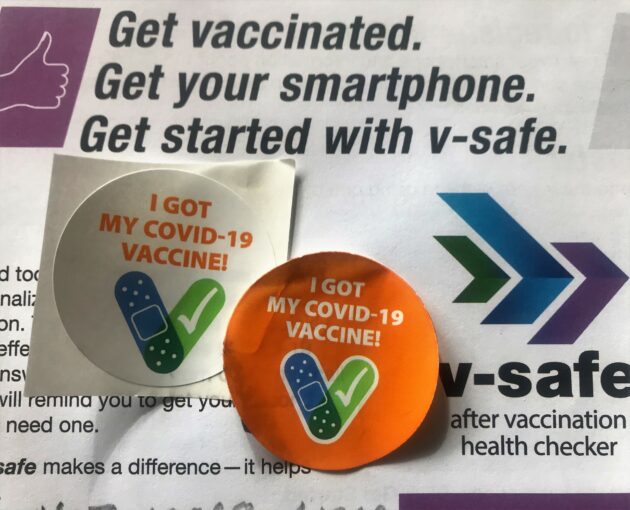 Vaccination stickers