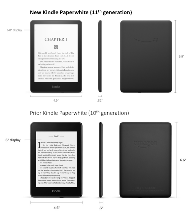 Kindle　paperWhite　cm無し Amazon boosts Kindle Paperwhite screen size and battery life in
