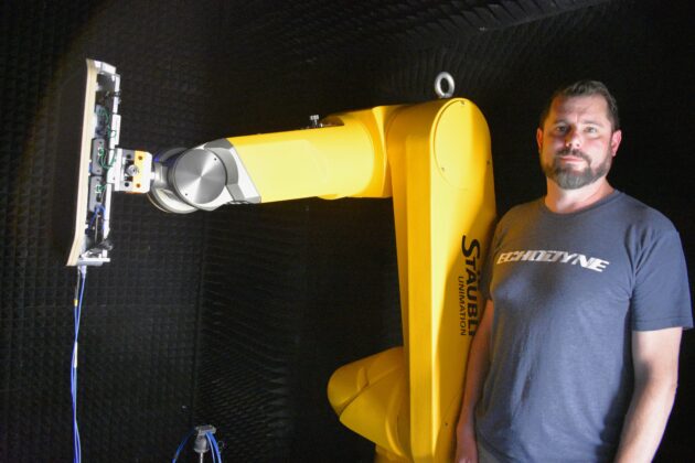 Tom Driscoll in anechoic chamber