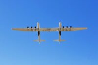 Stratolaunch Roc airplane in flight