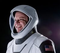 Chris Sembroski in SpaceX spacesuit