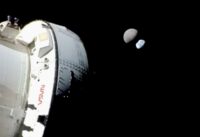 Orion's view of Earth and moon