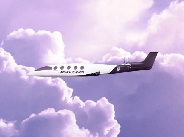 Illustration: Eviation airplane with Air New Zealand livery