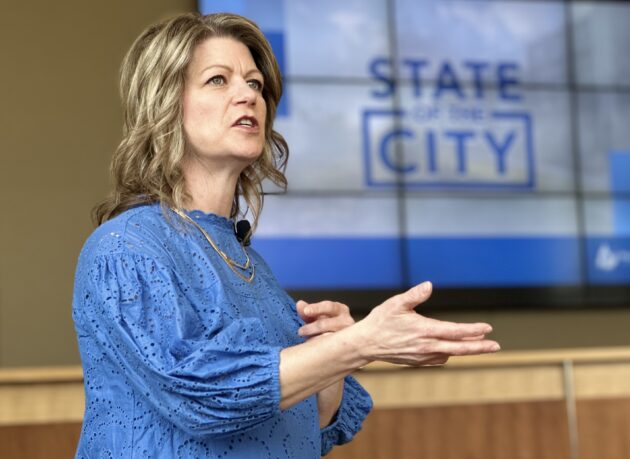 Redmond Mayor Angela Birney at State of the City Summit