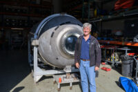 OceanGate CEO Stockton Rush with Titan submersible during construction