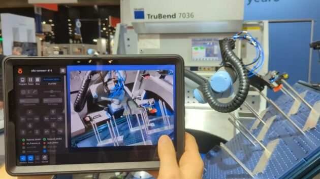 Olis Connect device monitors operation of metal-bending robot
